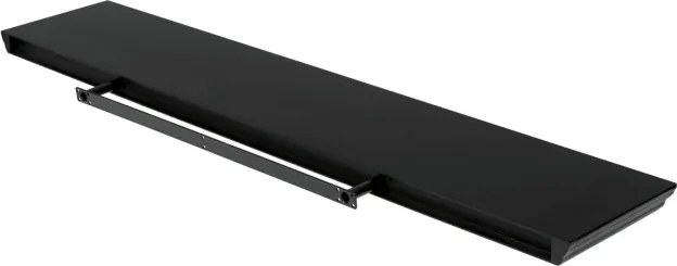Nástenná polica 120 cm čierna P-026 BK