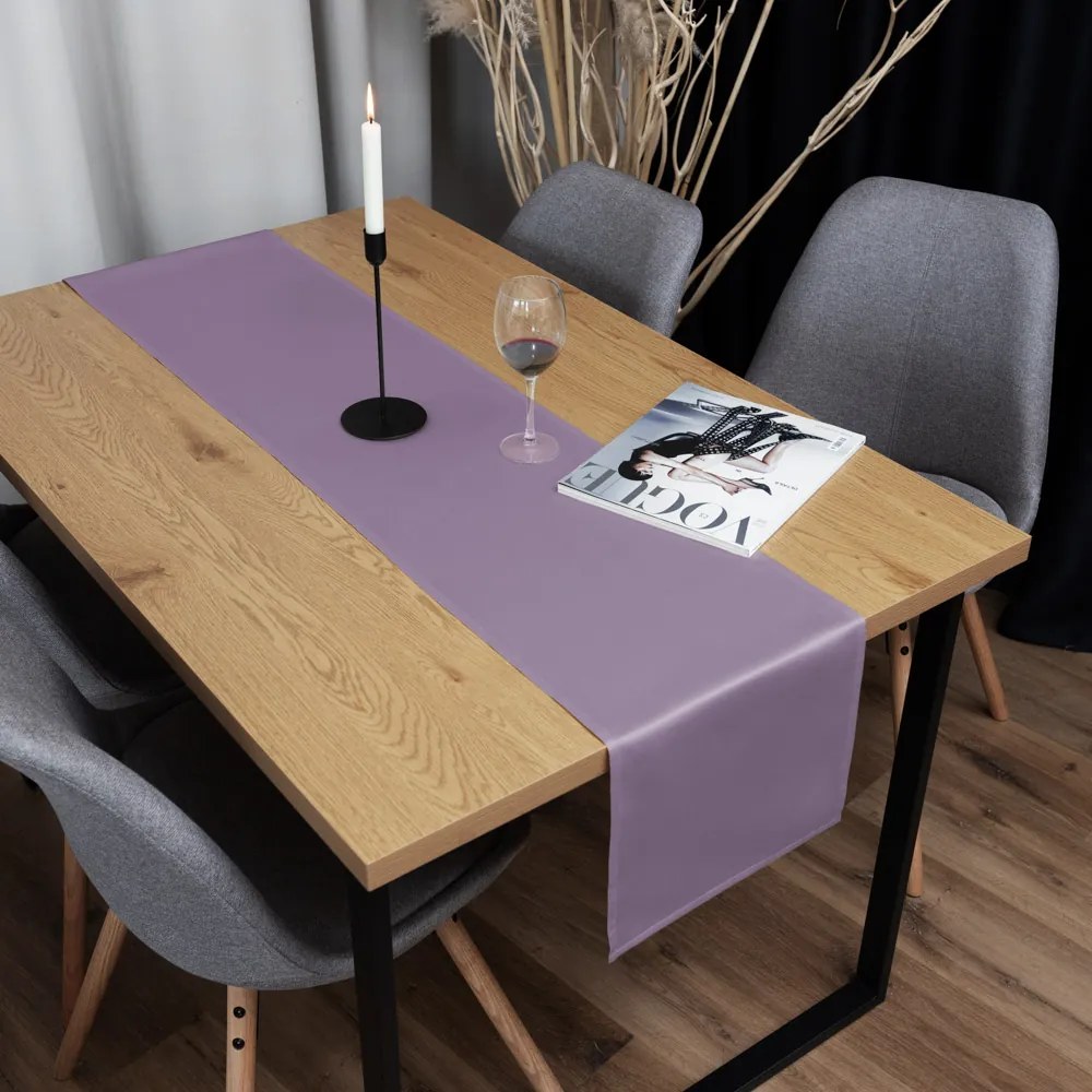 Biante Saténový behúň na stôl polyesterový Satén LUX-043 Fialová lila 35x120 cm