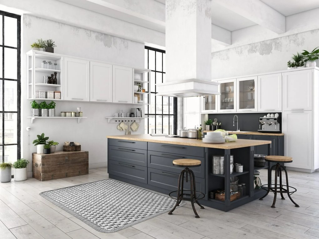 Kusový koberec Nature platina, 50x80, šedá, chodba / predsieň, Timzo