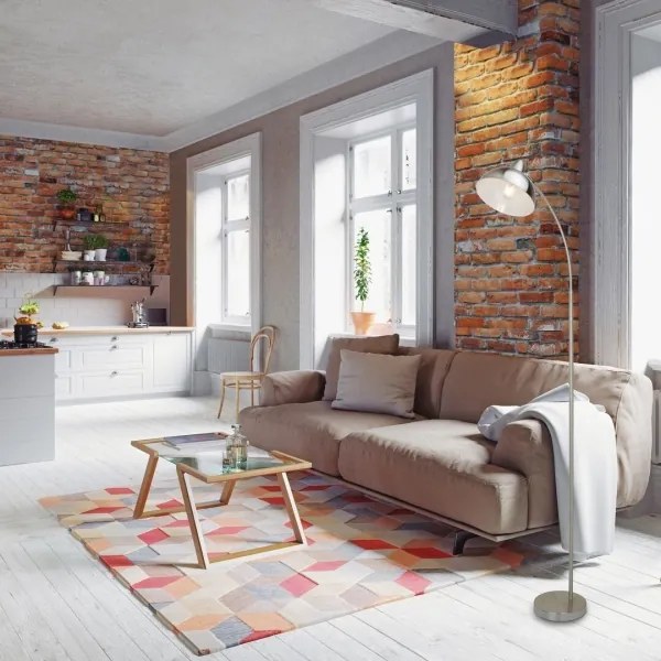 Rabalux 5241 - Stojacia lampa DARON 1xE27/40W/230V matný chróm