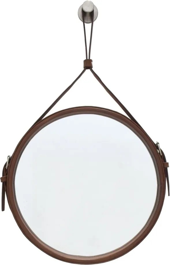 Závesné zrkadlo v hnedom ráme RGE Elvis, ø 60 cm