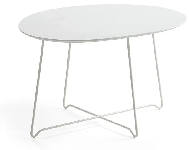 Kaviarenský stôl IRIS, asymetrický, biela