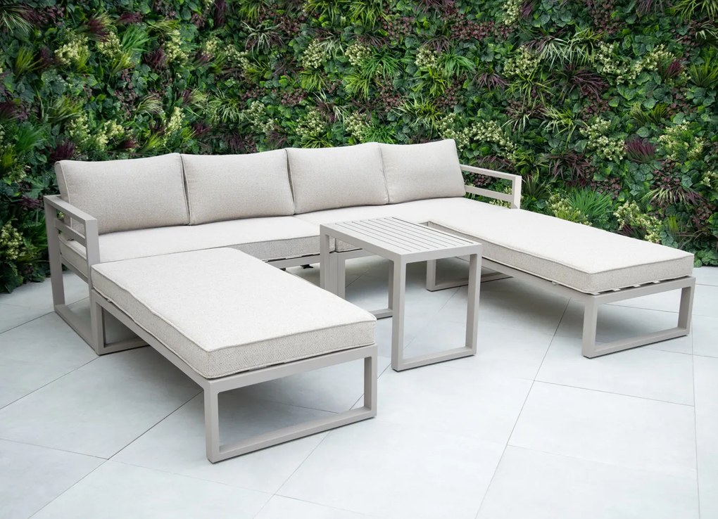 Variabilná záhradná hliníková súprava BREST krémová