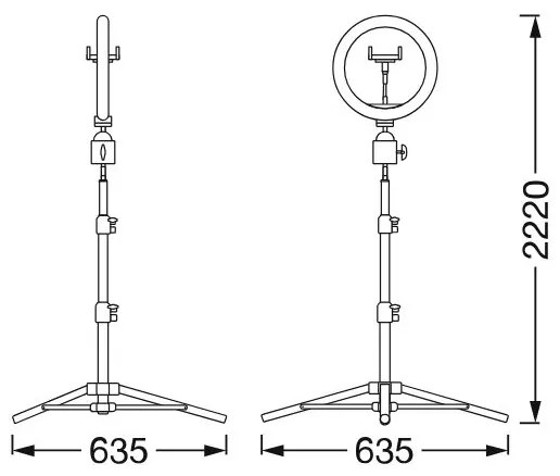 Ledvance - LED Stmievateľná lampa so stojanom a držiakom na vlogovanie LED/6W/USB