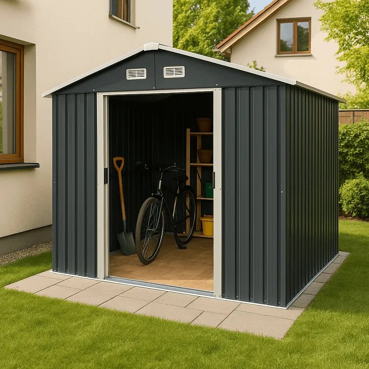 Záhradný domček BestBerg ZDB-7A / 7,2 m² / 301 x 238 x 214 cm / šedá