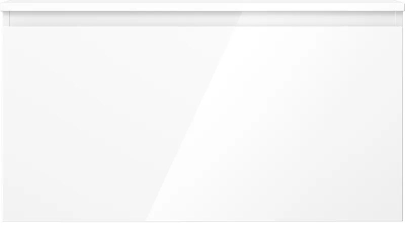 Mexen Orio, kúpeľňová skrinka 90 cm s hornou časťou, 1 zásuvka, biela lesklá, 91A10-09047-1-BFC00