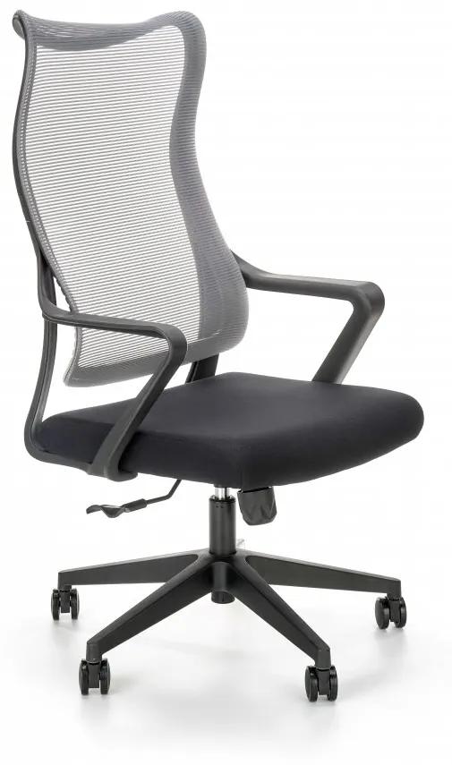Kancelárska otočná stolička LORETO - sieť, čierna / sivá
