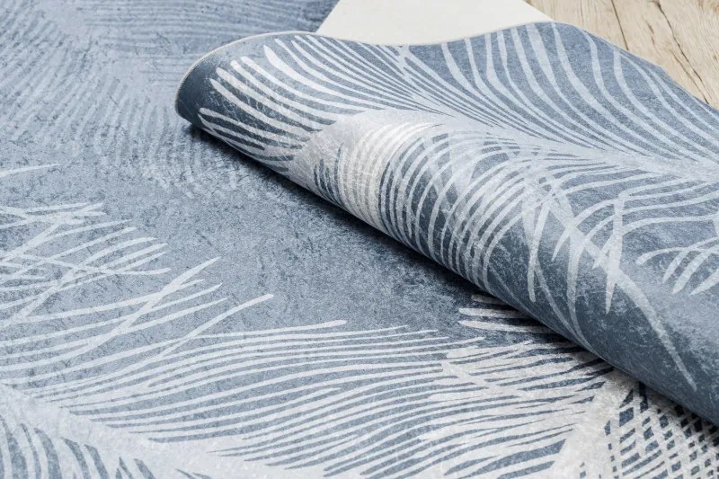 Dywany Łuszczów, Kusový koberec ANDRE Feathers 1148, 80x150, modrá, chodba / predsieň