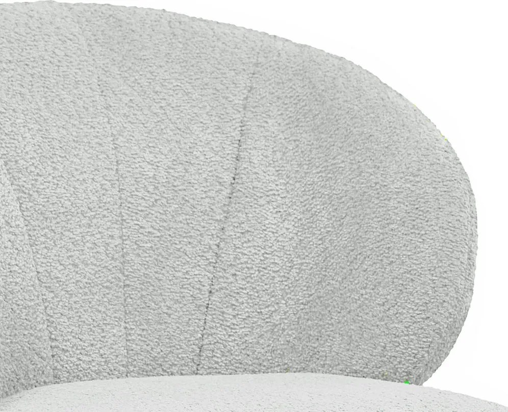 Otočná jedálenská stolička Beatris, svetlo béžová štruktúrovaná látka