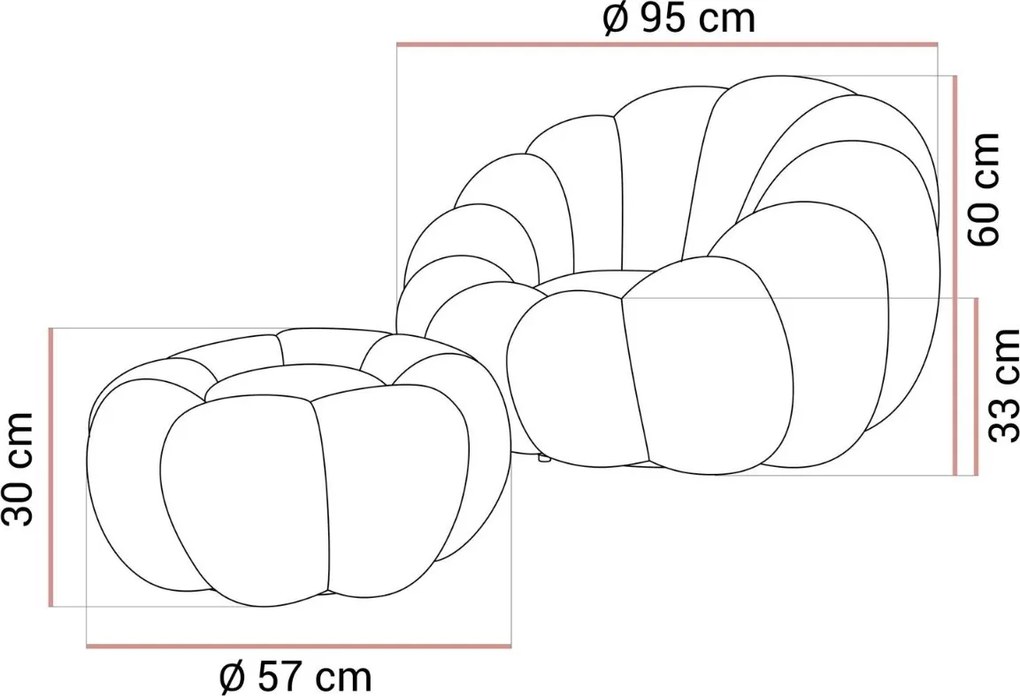 OTOČNÉ KRESLO FILIPPO S PODNOŽKOU SIVÉ