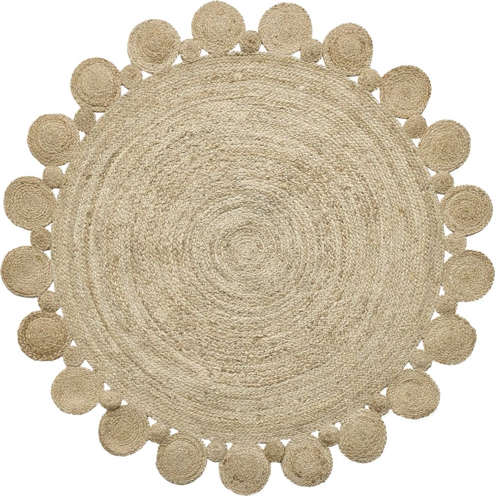 Ručne viazaný kusový koberec Hesper J-15 Natural kruh, 200x200 (priemer) kruh, béžová, chodba / predsieň, Diamond Carpets India