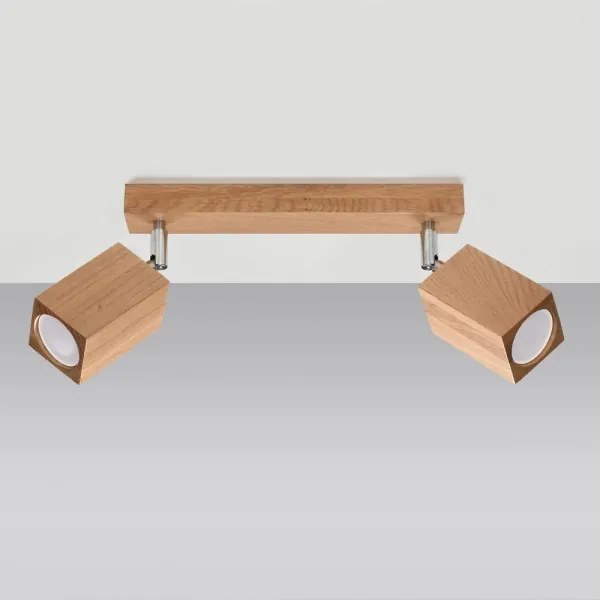 Sollux SL.1036 - Bodové svietidlo KEKE 2xGU10/40W/230V dub