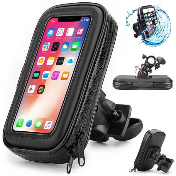 Vodotesný držiak pre mobil na bicykel/motocykel