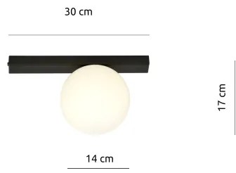 Stropné svietidlo FIT 1xE14/10W/230V čierna/biela