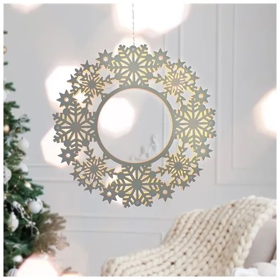 Solight 1V297 - Vianočný LED veniec 10xLED/2xAA, teplé biele svetlo