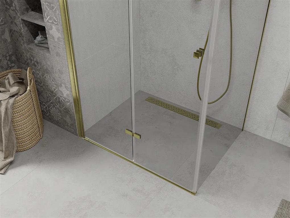 Mexen Lima sprchovací kút 100x70 cm, priehľadná, zlatá, 856-100-070-50-00