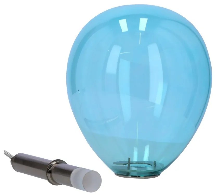 Modré LED závesné svietidlo so skleneným tienidlom Lukka – Candellux Lighting