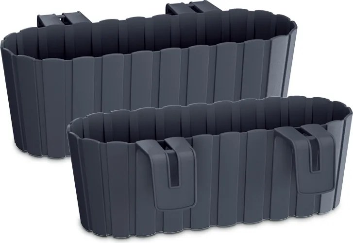 Plastový balkónový kvetináč DDECZ400 38,3 cm - antracit