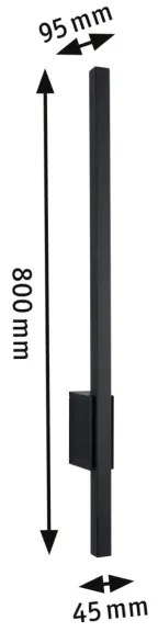 Paulmann 94742 - LED/11,5W IP44 Vonkajšie nástenné svietidlo STAN 230V