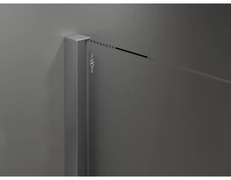 Mexen Velar Duo, sprchový kút s posuvnými dverami 80 x 80 cm, 8mm číre sklo, brúsený grafit, 871-080-080-02-95