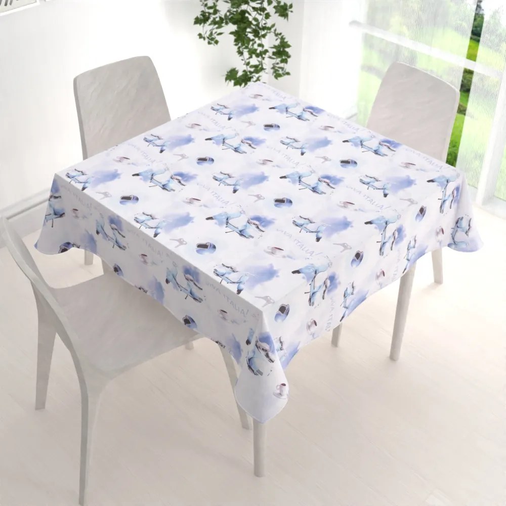 Biante Bavlnený štvorcový obrus Sandra SA-289 Viva Italia modrá 80x80 cm