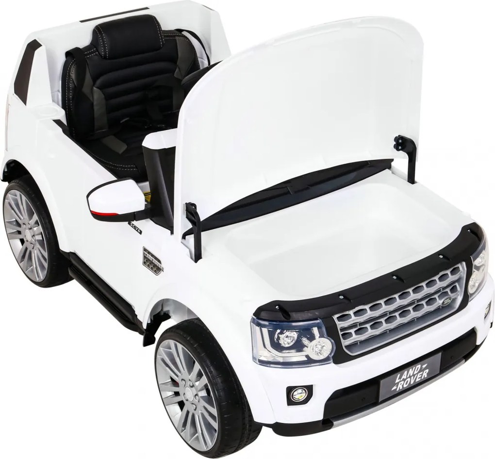 Ramiz Land Rover Discovery Elektrické auto pre deti Biele SUV + diaľkové ovládanie