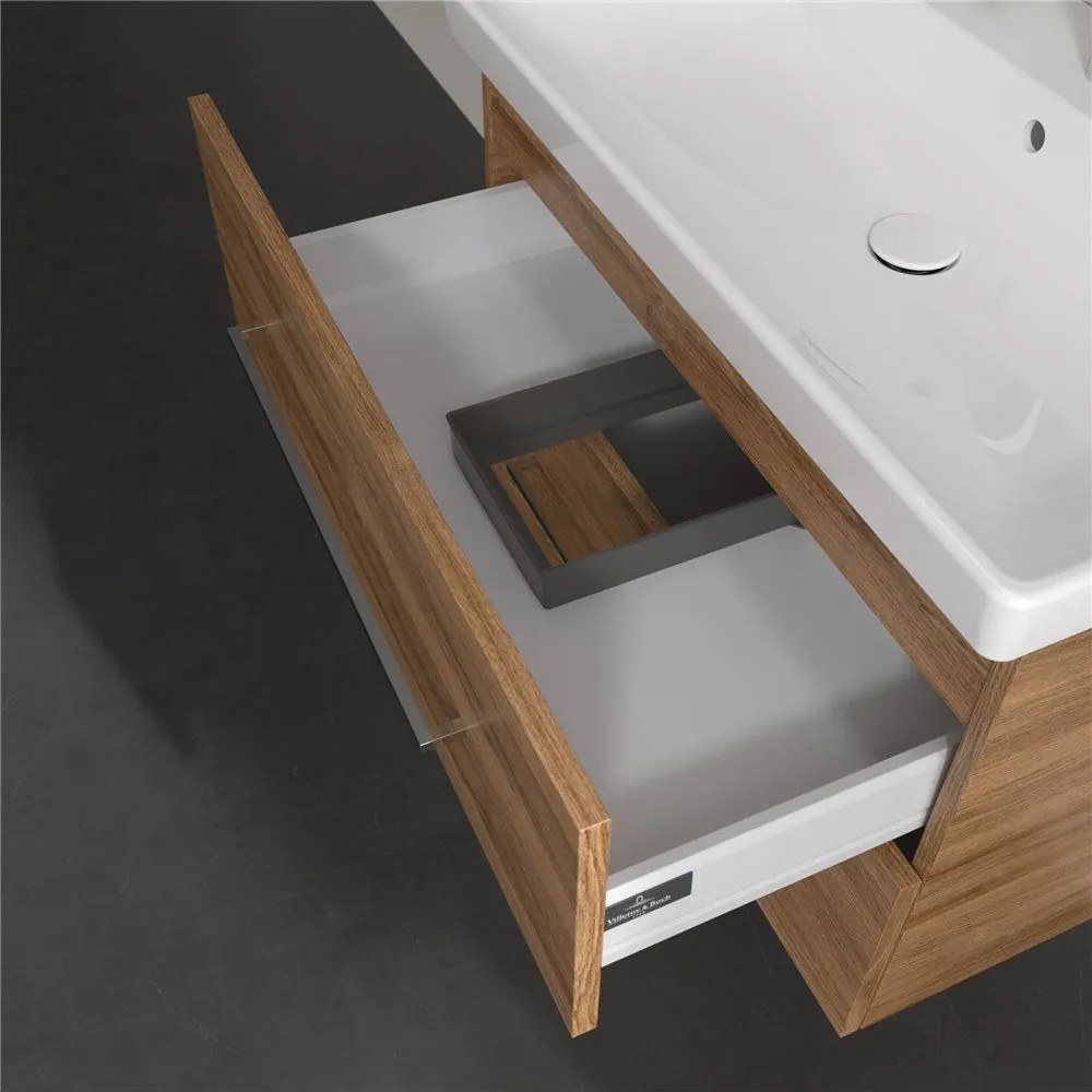 VILLEROY &amp; BOCH Avento závesná skrinka pod umývadlo, 2 zásuvky, 780 x 452 x 514 mm, Oak Kansas, A89100RH