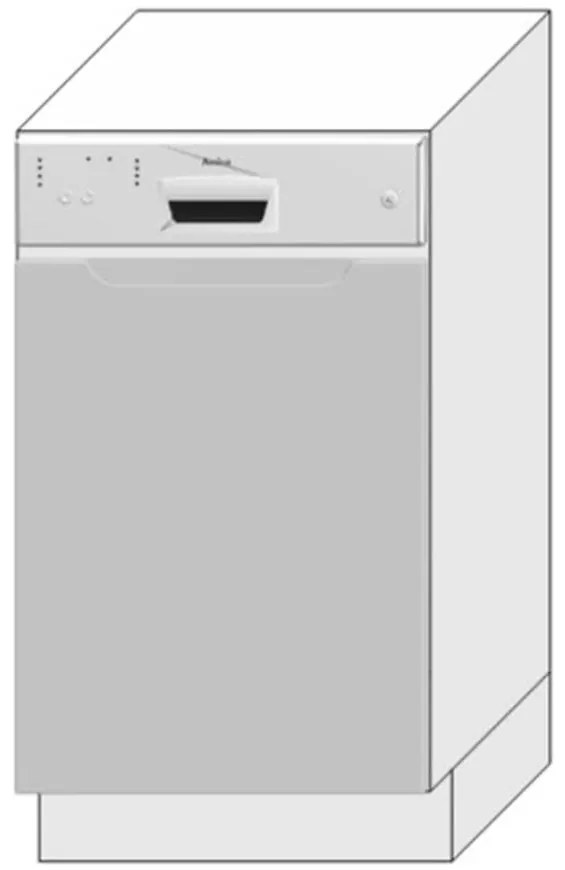 Dvierka na umývačku Zoya 45po Svetlo  Šedá  Mat