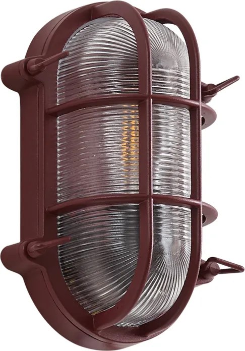 Vonkajšie nástenné svietidlo tmavočervené IP44 - Noutica