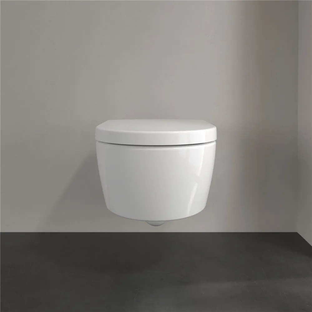 VILLEROY &amp; BOCH Avento Combi-Pack, závesné WC s DirectFlush + WC sedátko s poklopom, s QuickRelease a Softclosing, biela alpská, 5656HR01