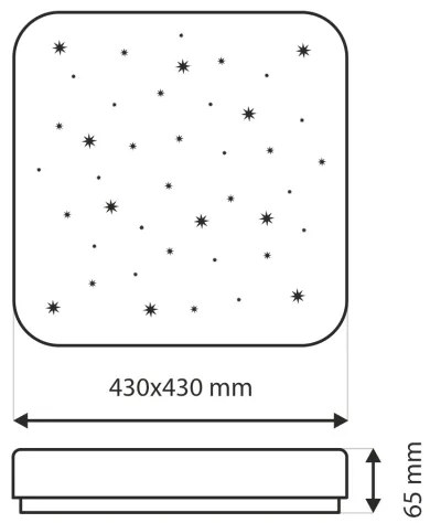LED Stmievateľné stropné svietidlo FLORA LED/36W/230V 2700-6500K + diaľkové ovládanie