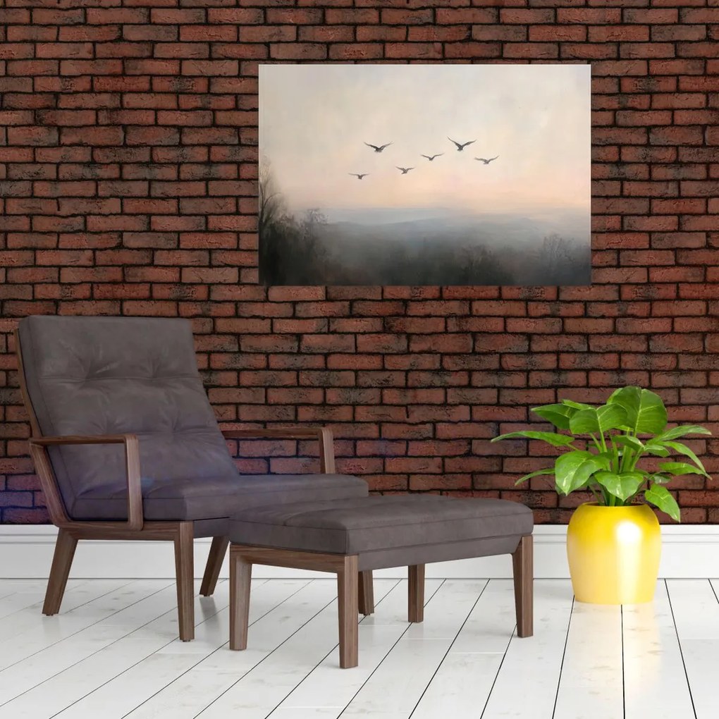 Obraz - Hejno vtákov (90x60 cm)