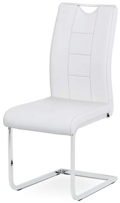 BONTEC Jedálenská stolička, čierna, ekokoža, DCL-411 BK Farba: Biela