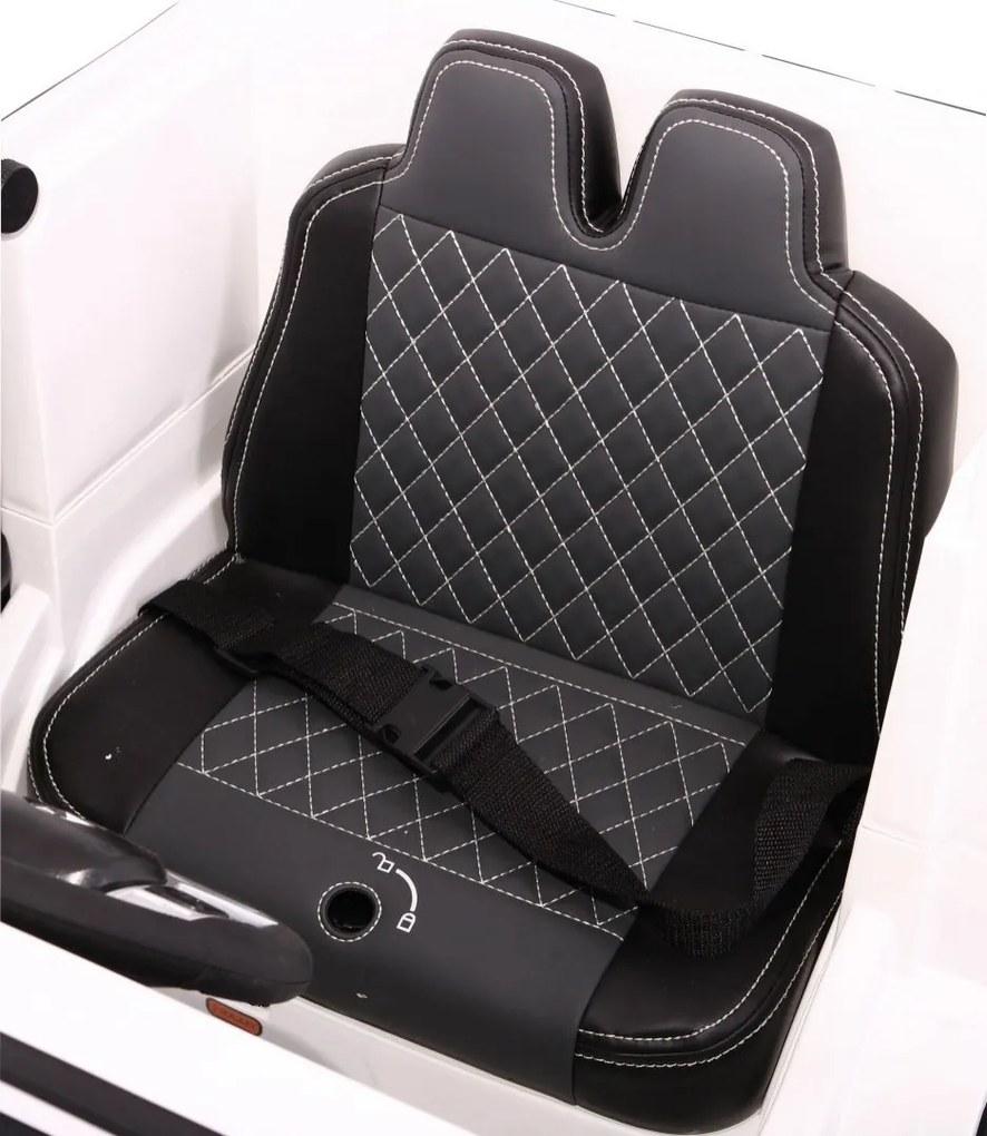 RAMIZ Elektrické autíčko Mercedes Benz G 63 AMG - lakované - biele - motor 2x45W - batéria - 12V10Ah - 2022