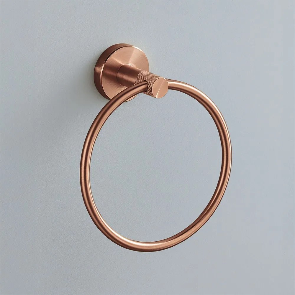 Kúpeľňový vešiak REA MODERN Ring 6610 kartáčovaná meď