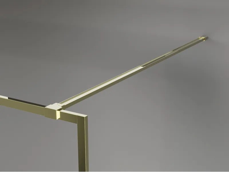 Mexen, Mexen Kioto-XF sprchová stena s rámom 60 x 202 cm, grafit 10 mm, zlatá - 800-060-104-50-40-X