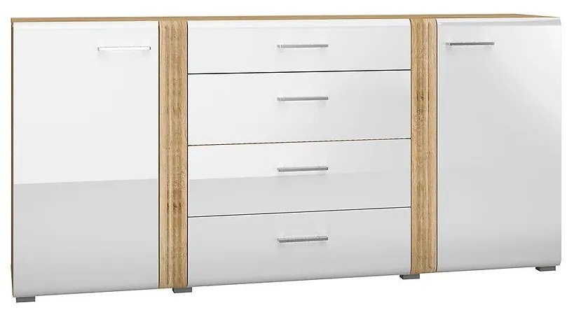 Komoda Adagio 06 dub castello/biela lesk