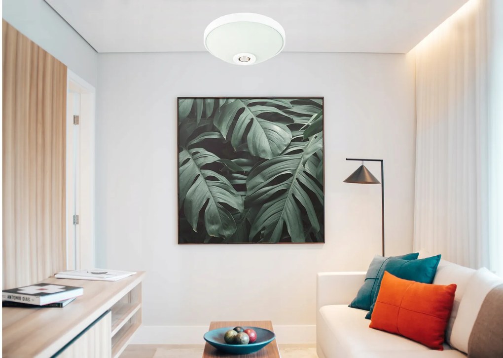 ECOLIGHT LED stropné svietidlo 2xE27 s pohybovým senzorom - sklo