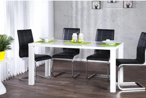 Jedálenský stôl 17893 140x80cm  Biely Vysoký lesk-Komfort-nábytok