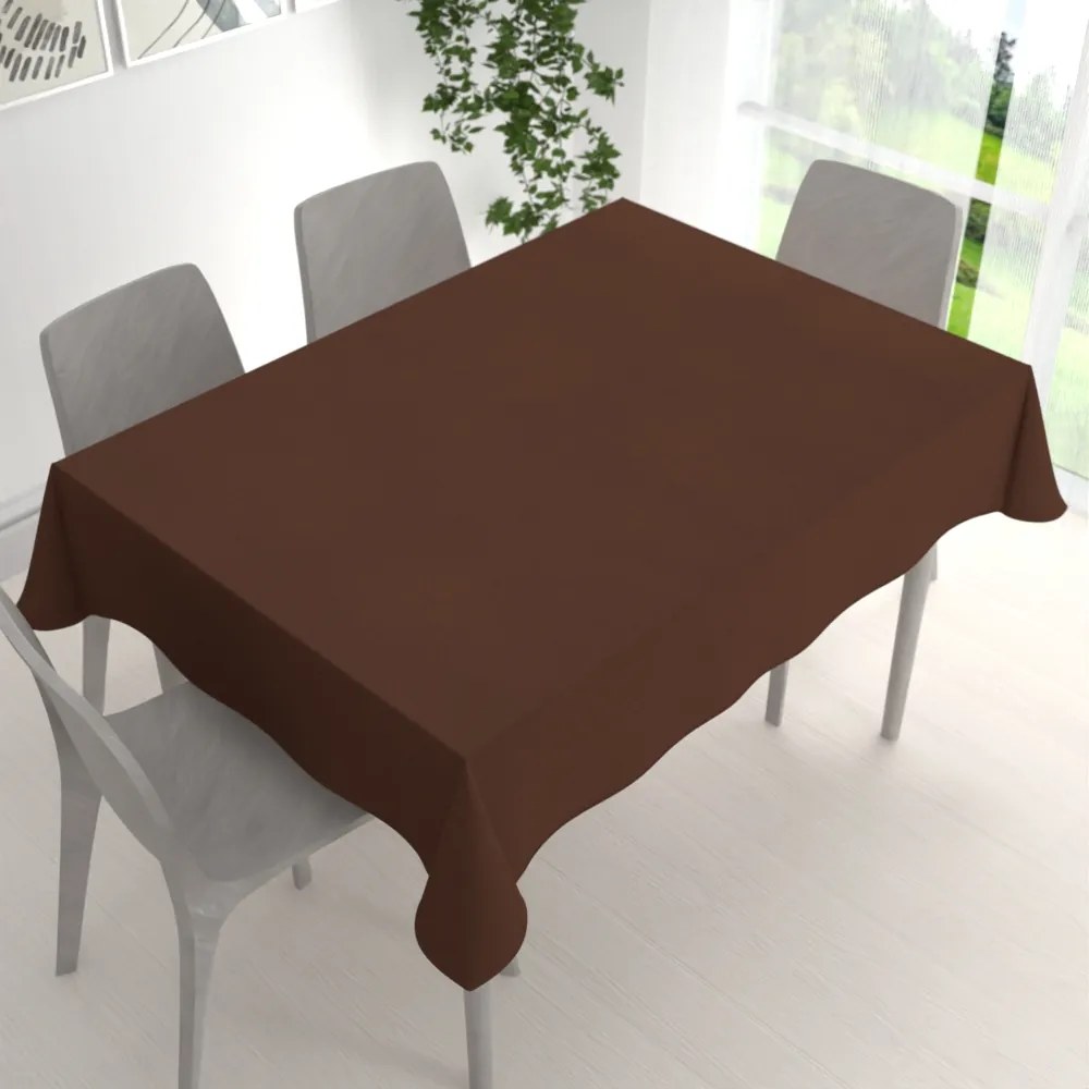 Biante Veľký dekoračný obdĺžnikový obrus BKU-114 Čokoládovo hnedý 260x320 cm