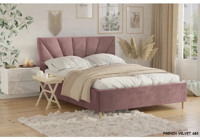 IRENA 160X200 ČALÚNENÁ MANŽELSKÁ POSTEĽ S ROŠTOM A ÚLOŽNÝM PRIESTOROM