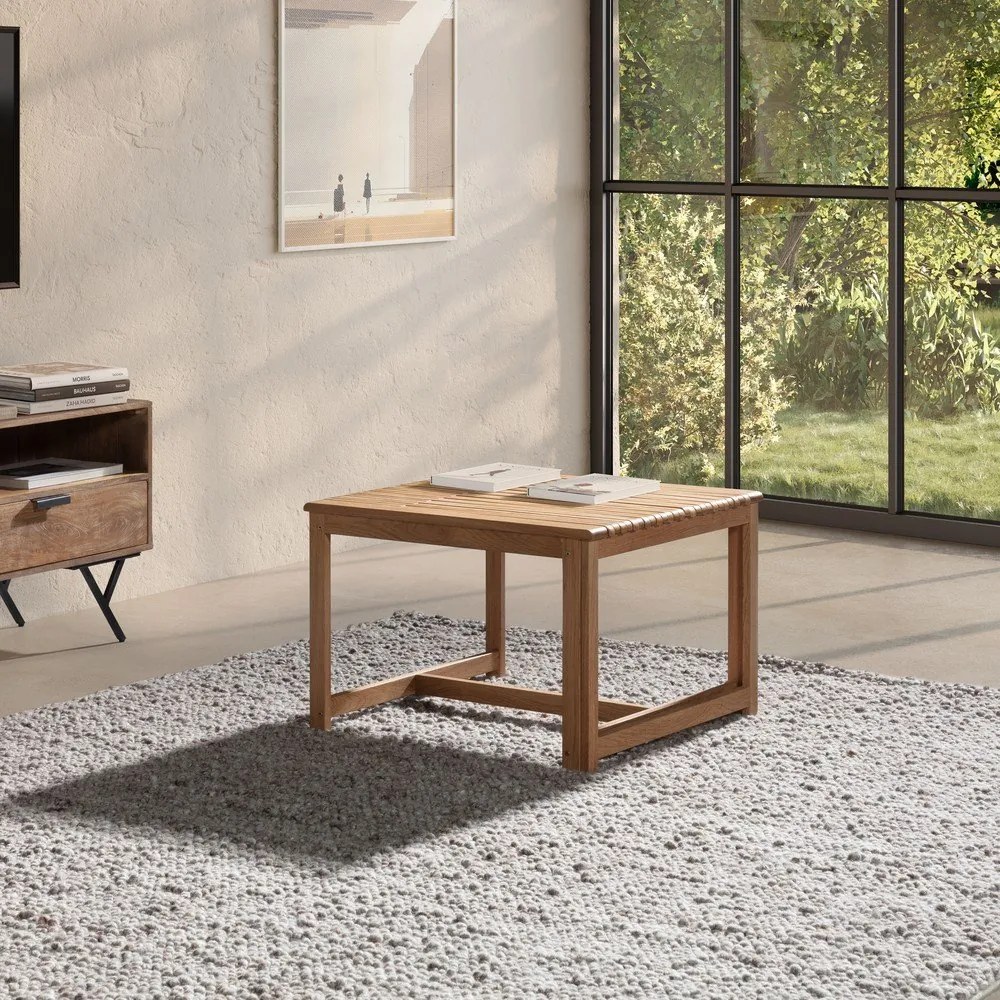 Konferenčný stolík z dubového dreva v prírodnej farbe 60x70 cm Unai – MOME