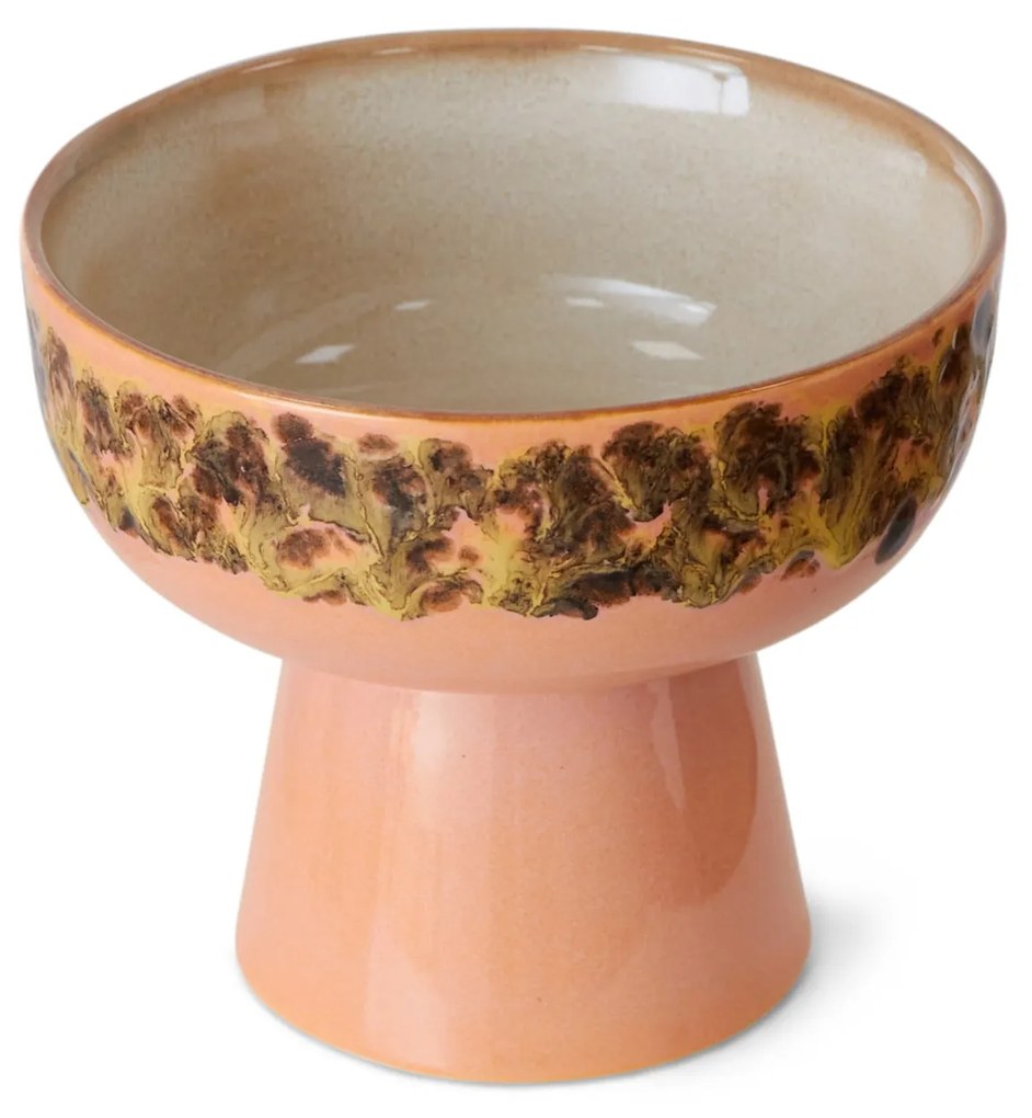HK living Kameninová miska na podstavci 70's Lush Large