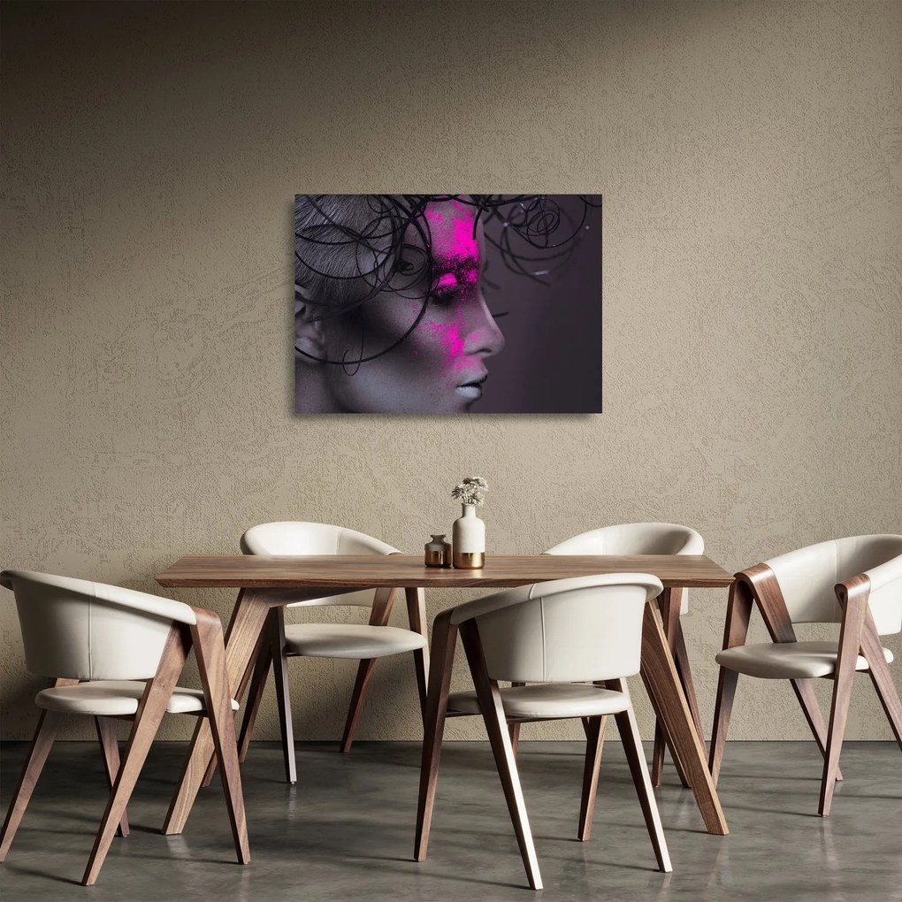 Sklenený obraz ženy (70x50 cm)