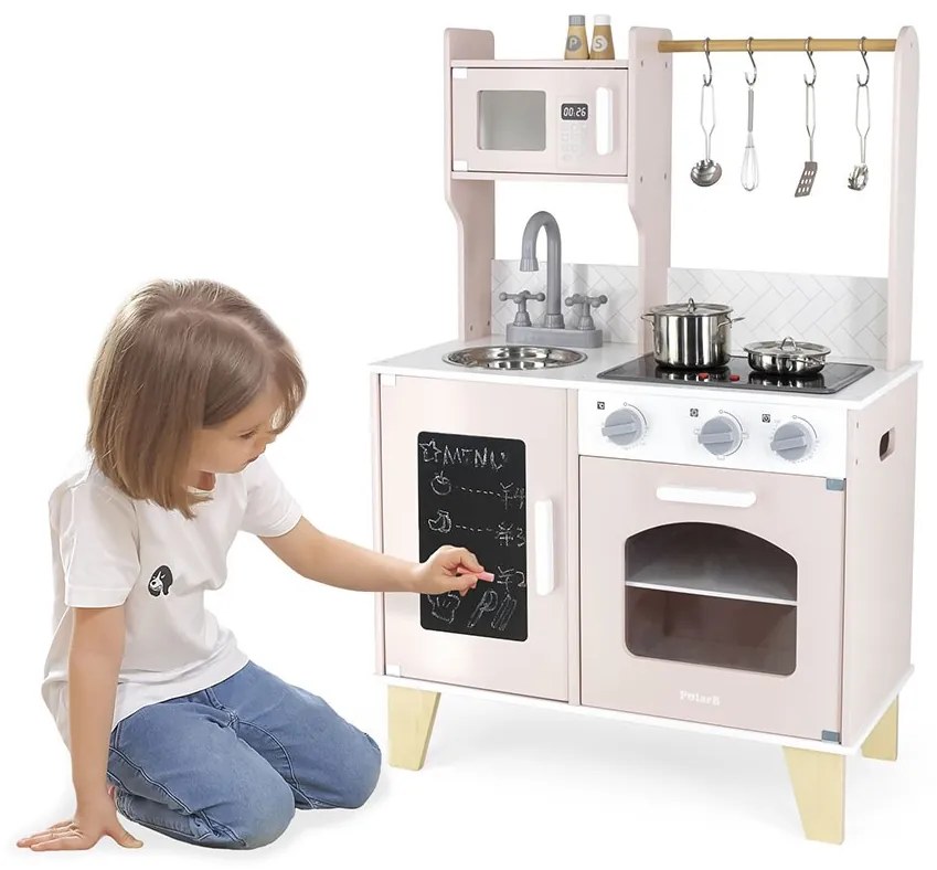 Detská drevená kuchynka Viga Pink