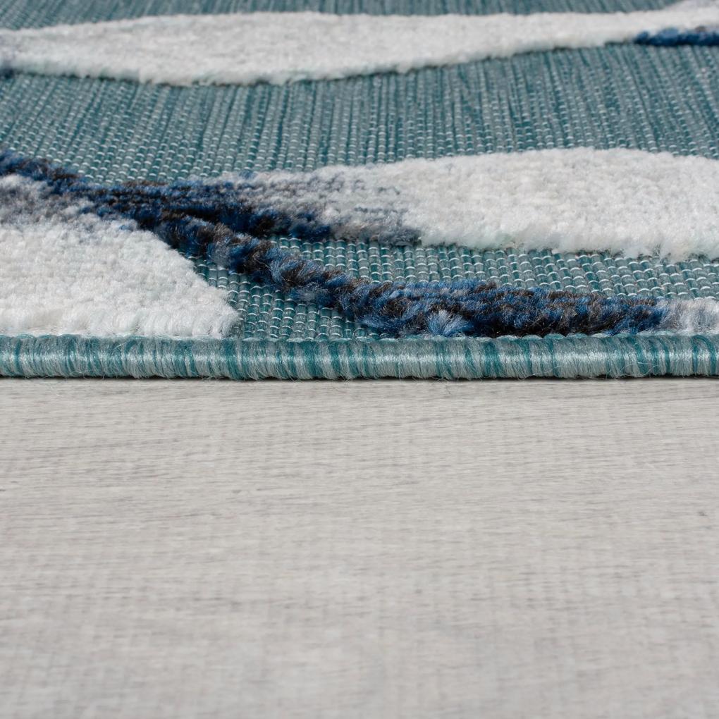 Flair Rugs koberce Kusový koberec Plaza Willow Blue – na von aj na doma - 200x290 cm