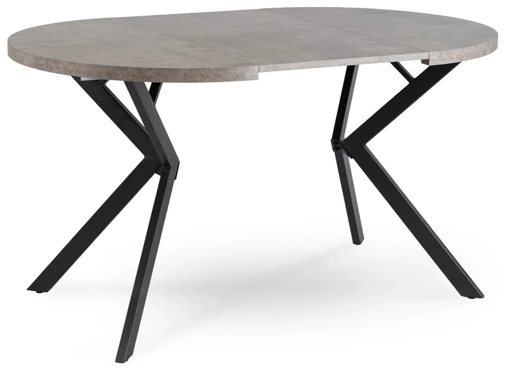 PROXIMA.store - Okrúhly rozkladací stôl LUGO FARBA: čierna, FARBA NÔH: orech