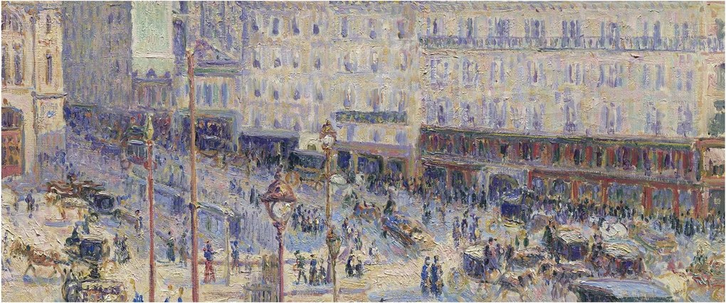 Obraz - Camille Pissarro, The Place du Havre, reprodukcia (120x50 cm)