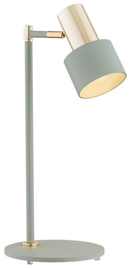 Argon 4276 - Stolná lampa DORIA 1xE27/15W/230V zelená/mosadz AR4276