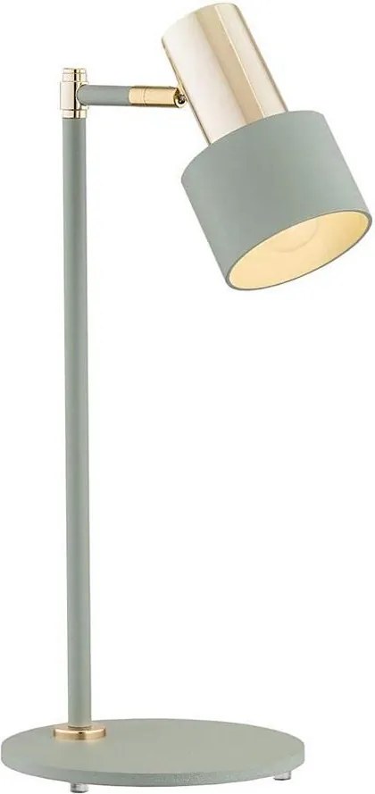 Argon 4276 - Stolná lampa DORIA 1xE27/15W/230V zelená/mosadz